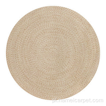 jasnobrązowy pp pleciony okrągłe dywaniki na zewnątrz